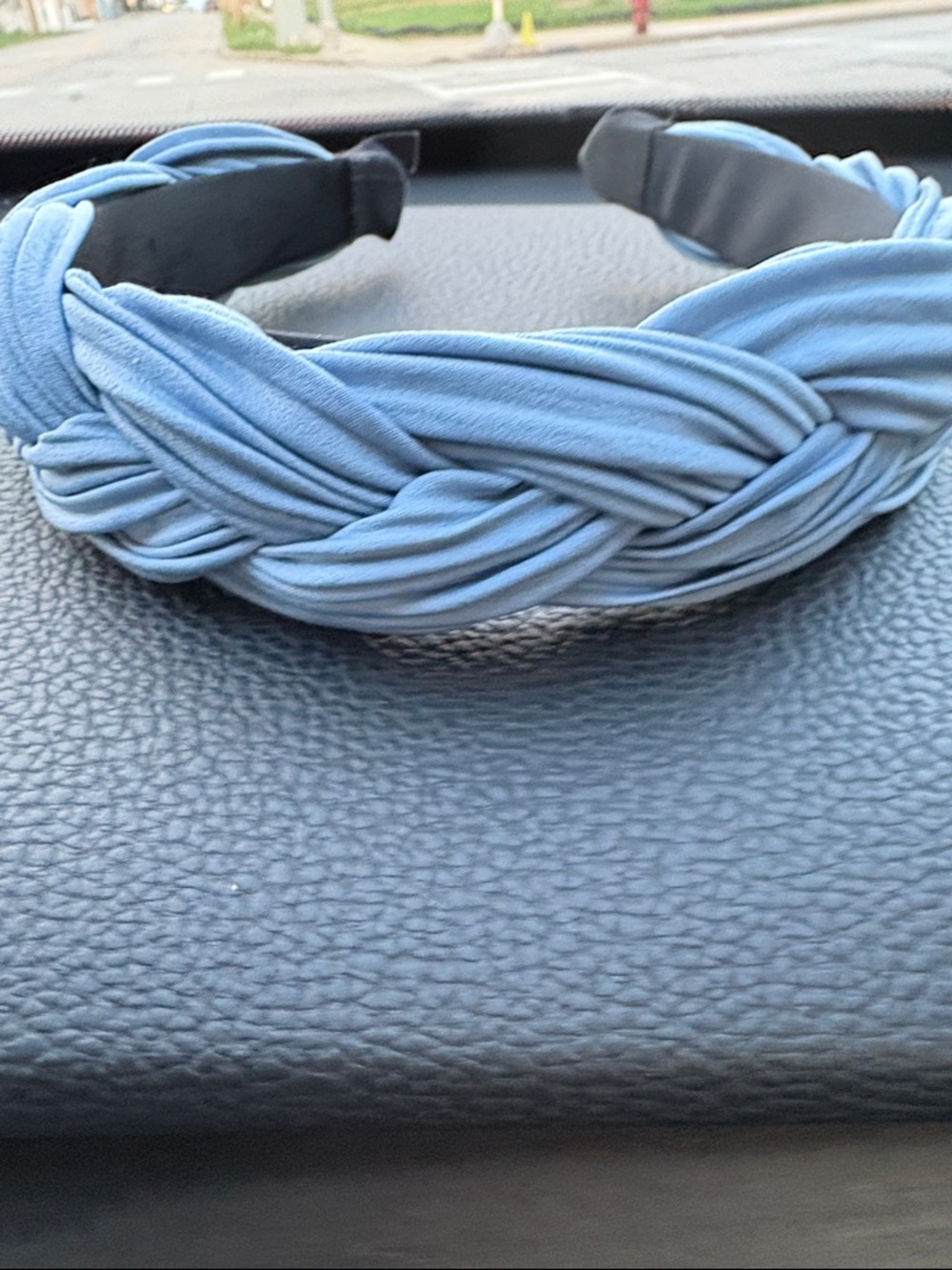 Anthropologie Braided Light Blue Fabric Headband NWT!